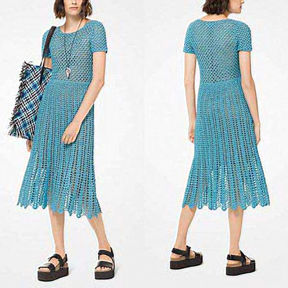 NWT Michael Kors Collection Resort 2019 Hand-Crocheted Lurex Dress Women Size XS - Picture 1 of 12